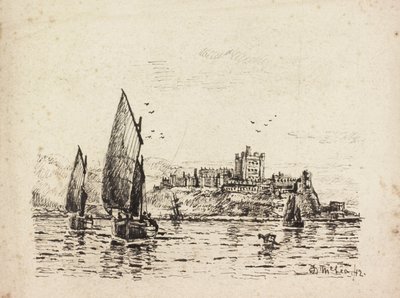 Off Bamburgh Castle by Duncan F. McLea